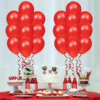 Red Latex Balloons Kit - Pack of 30 | Bright Red Balloons for Wedding Decorations | Chrome Latex Ruby Red Party Balloons for Birthday, Anniversary, Valentines Decoration, Proposal, Christmas