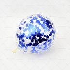 Pack of 24 Pieces Confetti Balloons 12 Inch Latex Party Balloons for Party Decorations, Wedding, Engagement, Bridal, Birthday, and Shower (Blue)