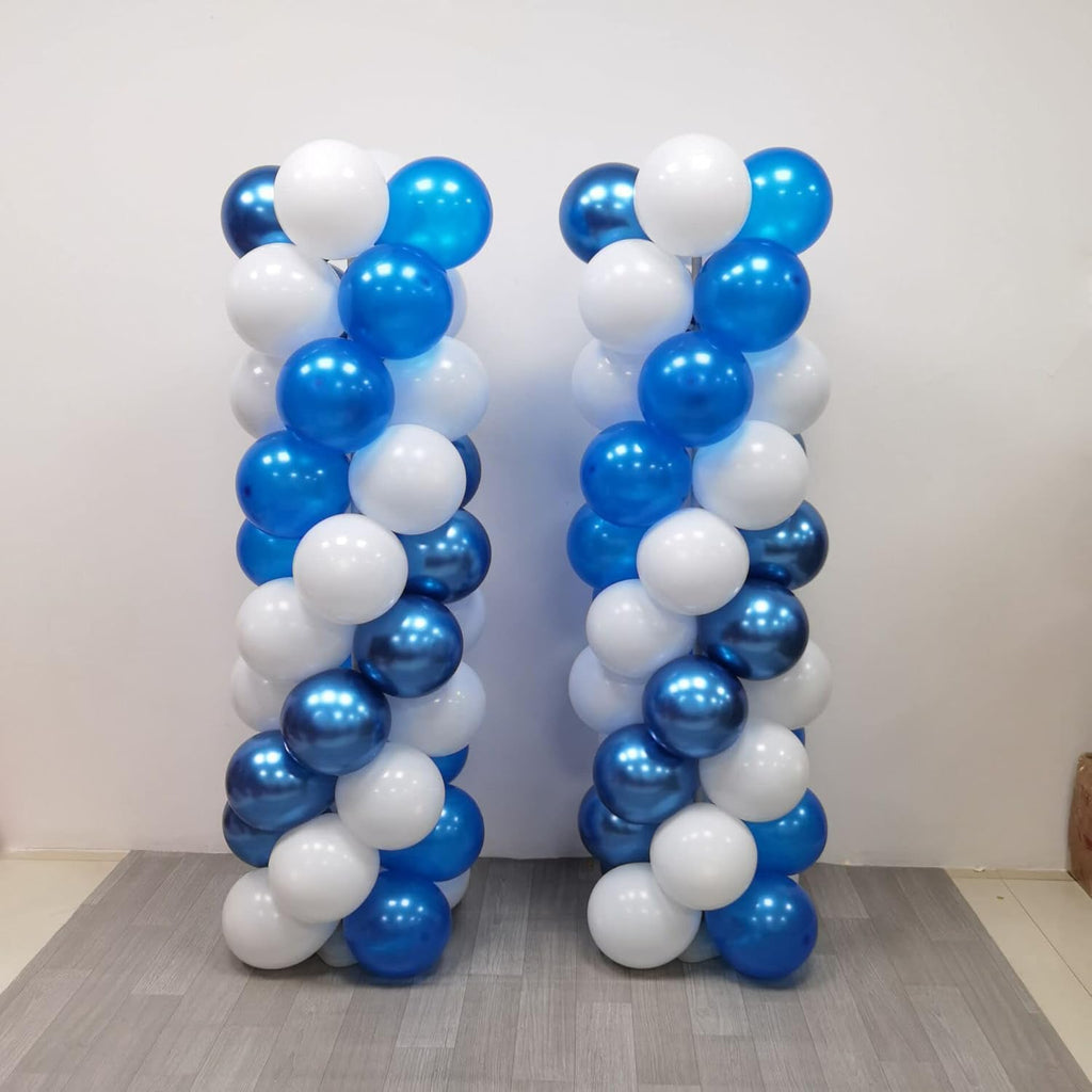 50 Pcs White and Blue Balloons for Birthday Baby Shower Bachelor Party Wedding Anniversary Party Decorations – Blue White Theme Kid’s Party Decorations- Party Supplies