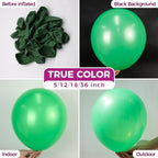 Green Balloons Latex Party Balloons - 100 Pack 12 inch Round Helium Balloons for Green Themed Wedding Graduation Anniversary Birthday Party Backdrop Decorations