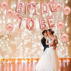 Big Rose Gold "Bride To Be" Balloons, 16 Inch – Bachelorette Party Decorations | Rose Gold Bride Balloons for Bridal Shower Decorations | Rose Gold "Bride To Be" Balloon for Wedding, Bachelorette Ball