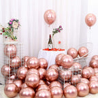 Rose Gold Metallic Balloons for Bachelorette Party Decoration, Birthday, Anniversary – Pack of 50