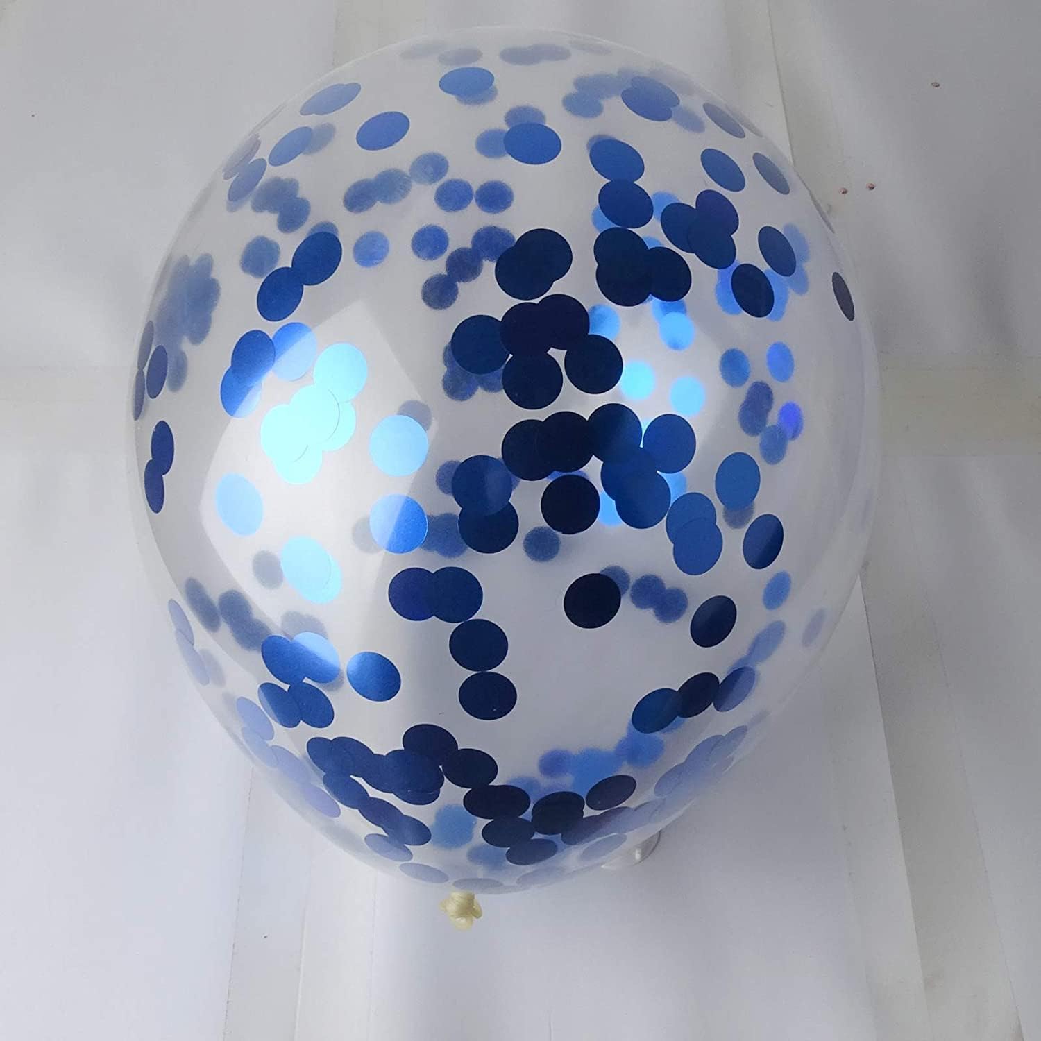 Rubber Royal Blue Confetti Balloons For Birthday Decoration Party Theme Supplies | Baby Shower Decoration, Wedding Décor, Anniversary Balloons For Decorations Items Pack Of 10 Pcs
