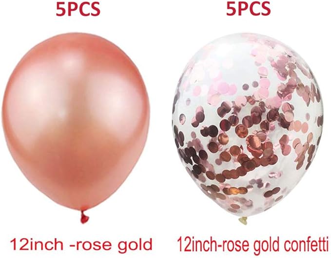 10Pcs/Set Confetti Balloon And Metallic Balloons Mixed Amazing Shinning Sight For Your Party Wedding Bedroom Decoration, One Size