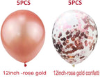 10Pcs/Set Confetti Balloon And Metallic Balloons Mixed Amazing Shinning Sight For Your Party Wedding Bedroom Decoration, One Size