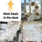 White Balloons Latex Party Balloons, 100 Pack 12 inch Round Helium Balloons for White Themed Wedding Graduation Birthday Party Backdrop 4th of July Decorations Independence Day