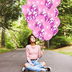 Pink and Pink Confetti Latex Balloons Kit – Pack of 30 | Latex Pink and Confetti Balloons for Birthday Party | Great for Debut Wedding Decorations, Baby and Bridal Shower, Engagement, Anniversary