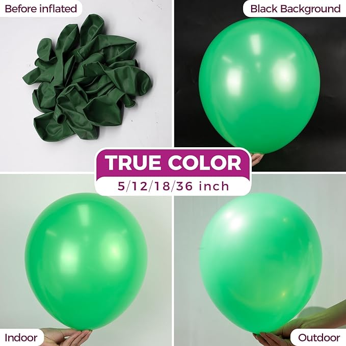 Green Balloons 18 Inch - 30 Pack Large Thick Light Green Balloons Big Round Green Latex Balloons for Birthday Baby Shower Christmas Jungle Safari Theme Party Decorations