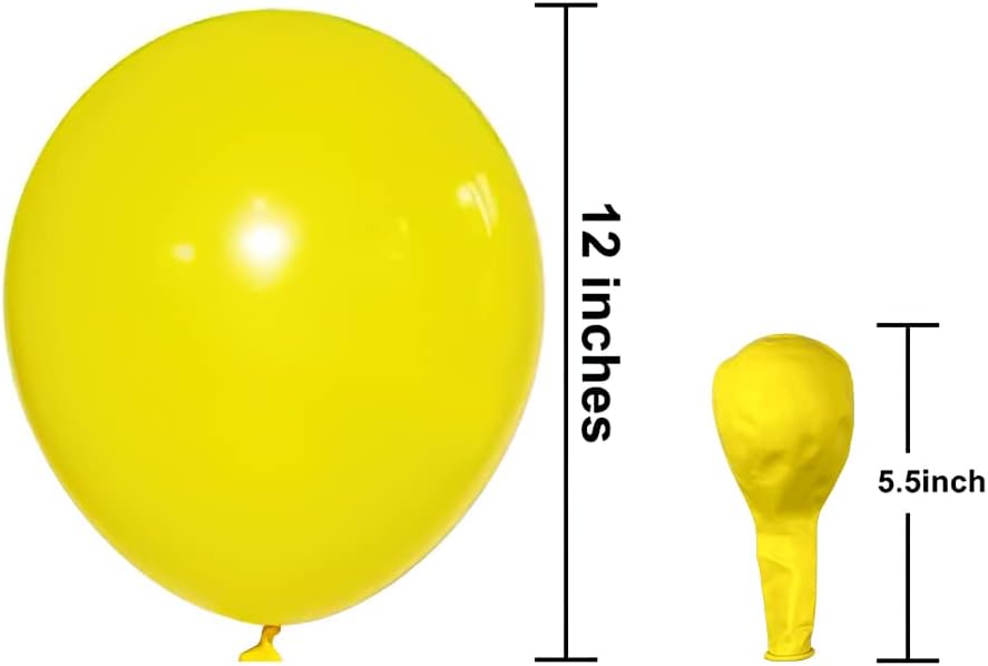 Yellow Balloons Latex Party Balloon - 50 Pack 12 inch Round Helium Balloons for Birthday Wedding Baby Shower Sunflower Honeybee Theme Party Decorations