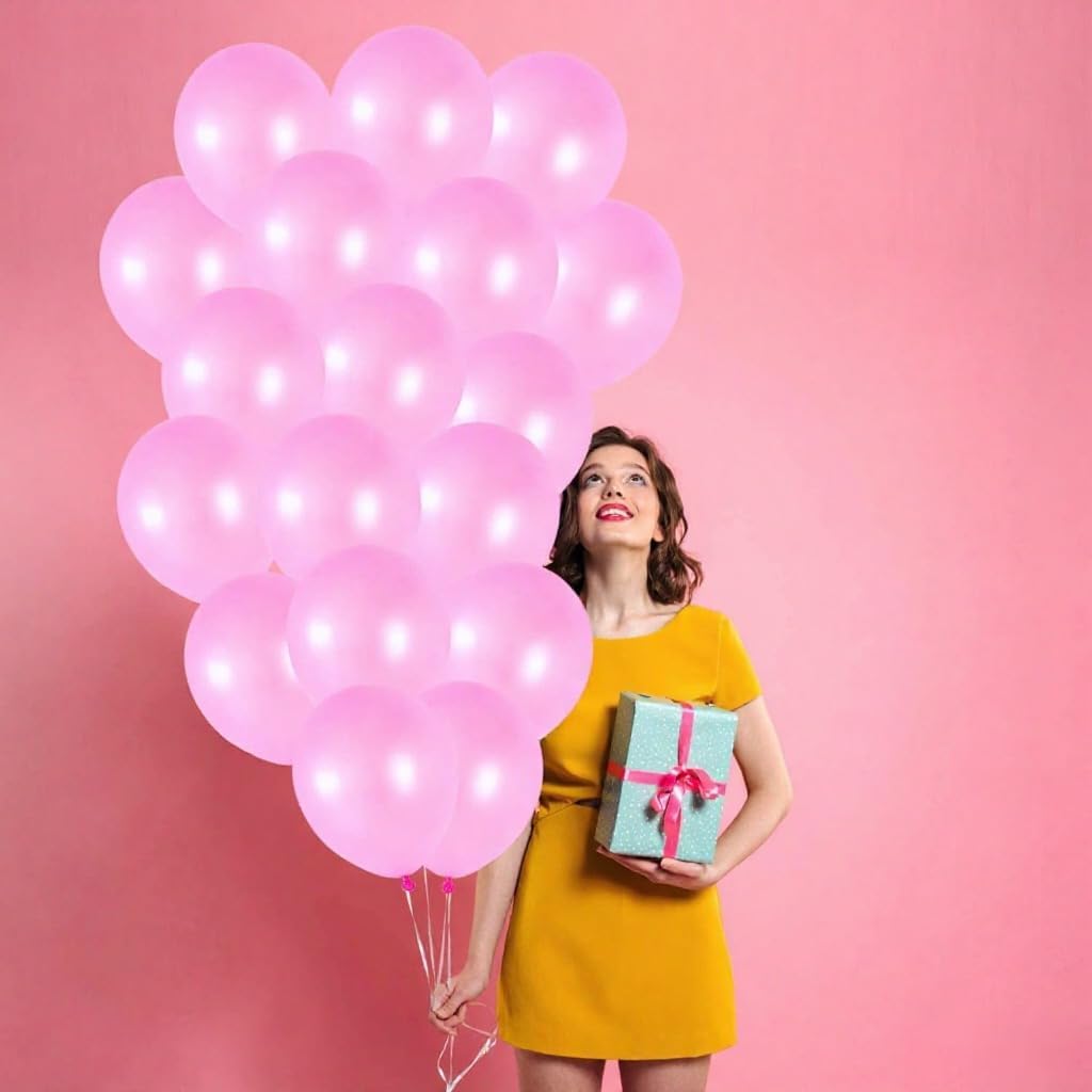 Pink Latex Balloons Kit – Pack of 30, 12 Inch | Latex & Mylar Balloons Pink Decoration Supplies | Valentine’s Balloons | Great for Birthday Decorations, Baby Shower, Bridal Shower, and Wedding Events