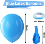 Blue Balloons Latex Party Balloons - 100 Pack 12 inch Round Helium Light Blue Balloons for Baby Shower Wedding Birthday Party Decorations