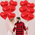 Huge Red Heart Balloon, 12 Pack – Heart Shaped Balloons for Decor, Anniversary, Romantic Decorations