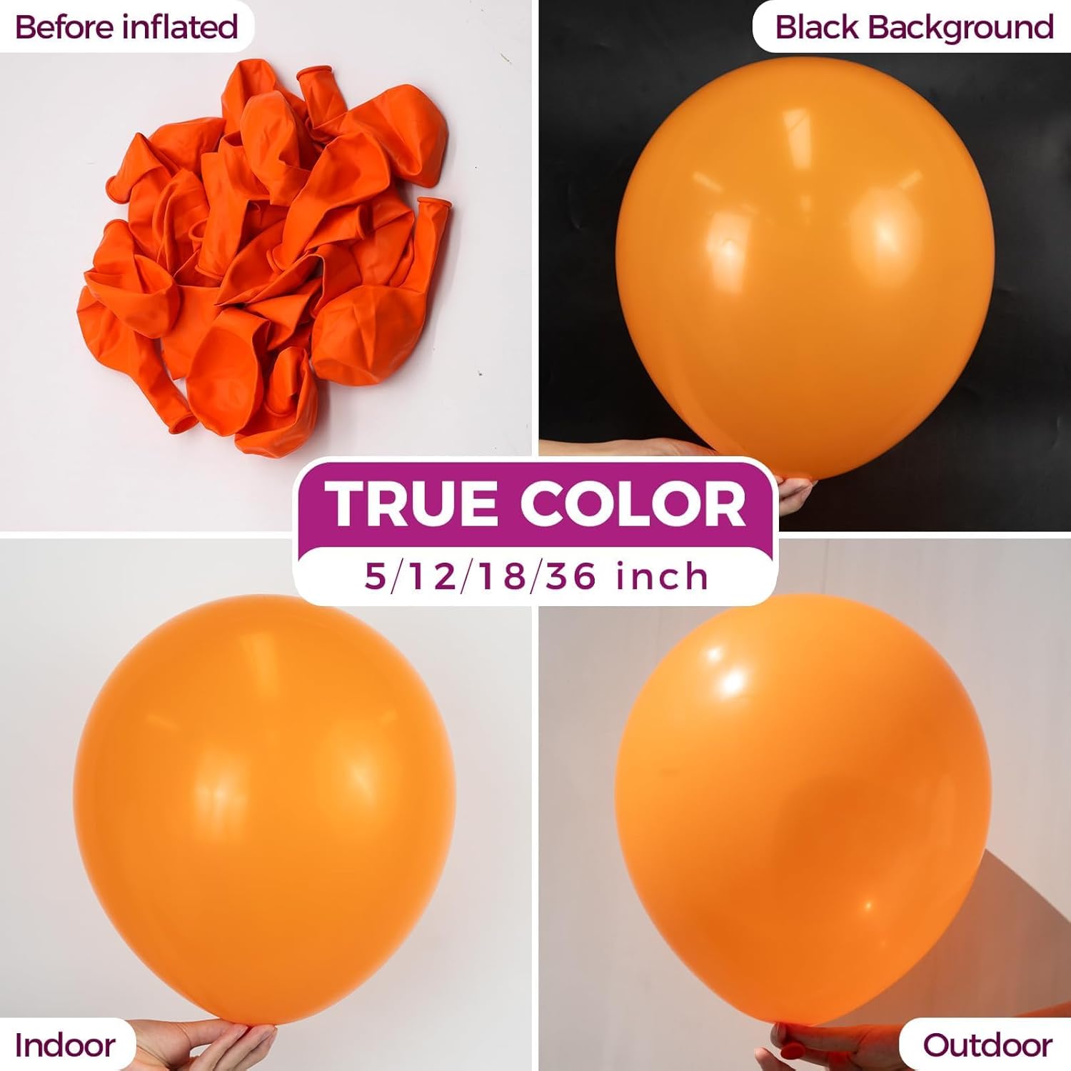 Orange Balloons Latex Party Balloons - 100 Pack 12 Inch Orange Round Helium Balloons for Birthday Baby Shower Halloween Party Decoration