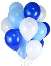 100 PCS 12-inch Pearlized 4 Assorted Colors Latex Balloons Blue White Silver Large Big Round Thick Shiny Pearlescent Biodegradable Bulk Helium Gas Air Inflated Kids Birthday Party Decorations Supplies
