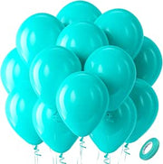 12 Inch Green Latex Balloons, 100 Pcs with 1 Ribbon for Parties