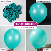12 Inch Green Latex Balloons, 100 Pcs with 1 Ribbon for Parties