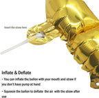 Happy Anniversary Foil Balloon, Gold Color (Pack of 16 Alphabets)