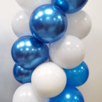 50 Pcs White and Blue Balloons for Birthday Baby Shower Bachelor Party Wedding Anniversary Party Decorations – Blue White Theme Kid’s Party Decorations- Party Supplies