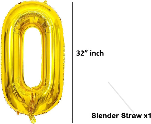 32 Inch Number Foil Balloons - Perfect for Anniversaries, Weddi