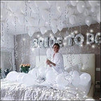 Latex Balloons, 100-Pack, 12-Inch, White Balloons for Wedding, Birthday Party, Festival, Christmas Decorations
