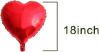25pcs Heart Shape Foil Mylar Balloons Red 18" for Birthday Party Decorations, Wedding Decor, Engagement Party, Holiday, Baby Shower (Red)