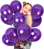 Metallic Purple Balloons 12 Inch - (Pack of 50) Birthday Decoration Balloons for Kids & Adults, Party Décor for Birthday, Anniversary, Baby Shower, Welcome, Bachelorette – Metallic Finish