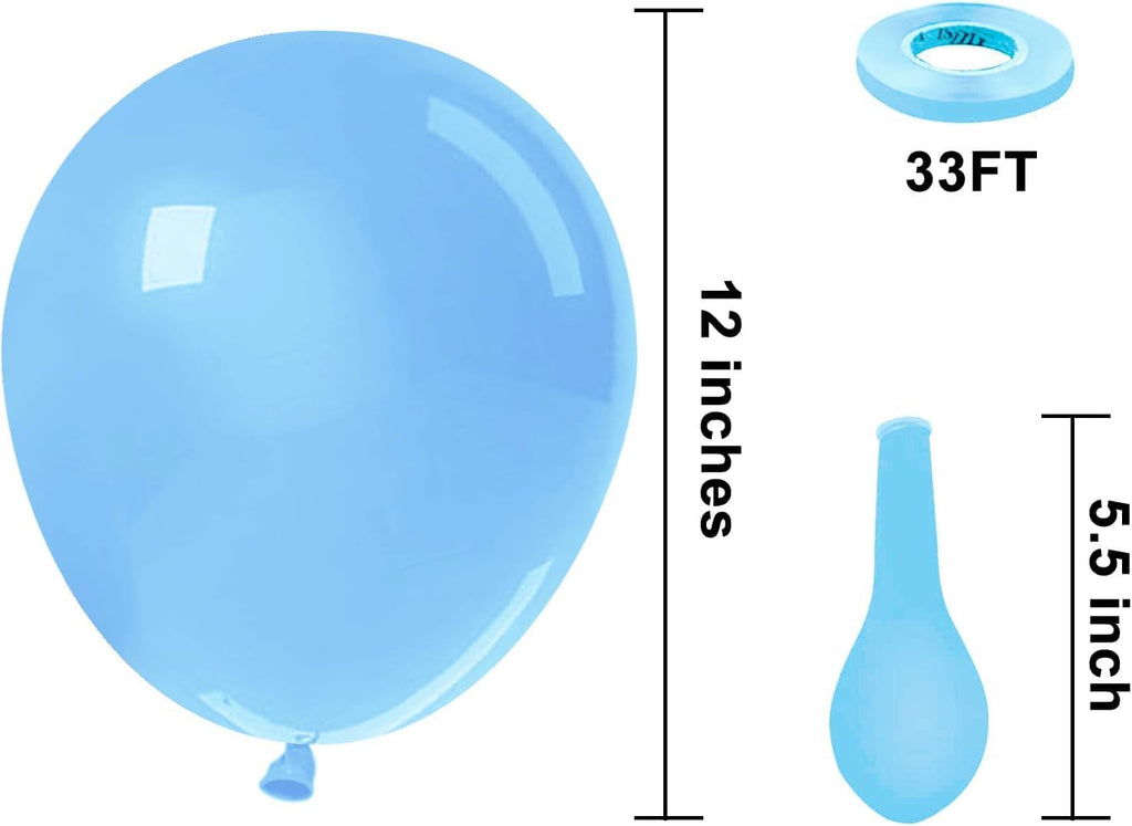 Blue Balloons Latex Party Balloons – 50 Pack, 12 Inch Helium Matte Blue Balloons for Birthday, Wedding, Baby Shower, Gender Reveal, and Party Decorations