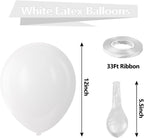 White Balloons Latex Party Balloons, 100 Pack 12 inch Round Helium Balloons for White Themed Wedding Graduation Birthday Party Backdrop 4th of July Decorations Independence Day