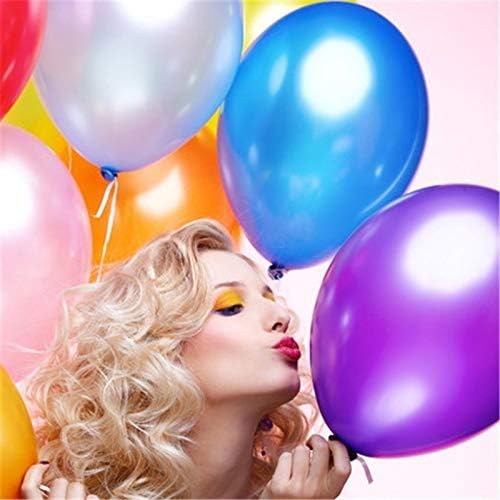 100 PCS 12 Inches Large Big Round Assorted Different Color Biodegradable Latex Balloons Bulk Helium Gas or Air Inflated Inflatable for Kids Birthday Party Celebrations Decorations Supplies Favors