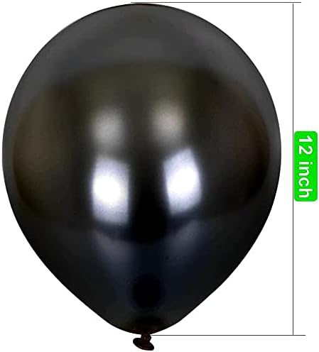 Black Balloons Round - Standard (12 inchx40Pcs)