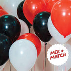100 PCS 12 Inches Pearlized Red Latex Balloons – Large Thick Big Round Shining Pearlescent Biodegradable Bulk – Helium Gas or Air Inflated – for Kids Birthday, Wedding, Party Decorations, Supplies, Fa