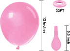 Pink Latex Party Balloons – 50 Pack, 12 inch Helium Matte Balloons for Birthday, Wedding, Baby Shower, Gender Reveal Party Decorations