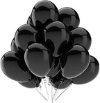 Black Balloons Latex Party Balloons, 100 pcs 12 Inches for Black Themed Wedding, Special Decoration, Birthday Party Backdrop