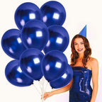 (Pack of 50) Blue HD Metallic Balloons Pack Blue Theme Boy Kids Birthday Party Decoration/Anniversary Party Decoration Balloon - Packet of 50 Balloons