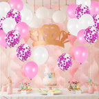 Pink, White and Pink Confetti Latex Balloons Kit – Pack of 30 | Pink White Helium Balloons for Girl Birthday Decoration | Romantic Balloons for Anniversary, Wedding, Valentines Party Decor, Baby Showe