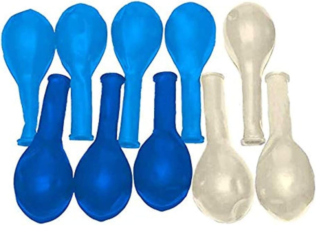 100 Pack 12" White & Dark Blue & Light Blue Balloons Set, Valentines Day Party Decorations, Helium Balloons Thick Latex Balloon