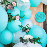 12 Inch Green Latex Balloons, 100 Pcs with 1 Ribbon for Parties