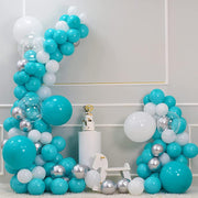 12 Inch Green Latex Balloons, 100 Pcs with 1 Ribbon for Parties