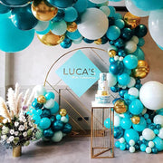 12 Inch Green Latex Balloons, 100 Pcs with 1 Ribbon for Parties