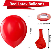 12 Inch Green Latex Balloons, 100 Pcs with 1 Ribbon for Parties