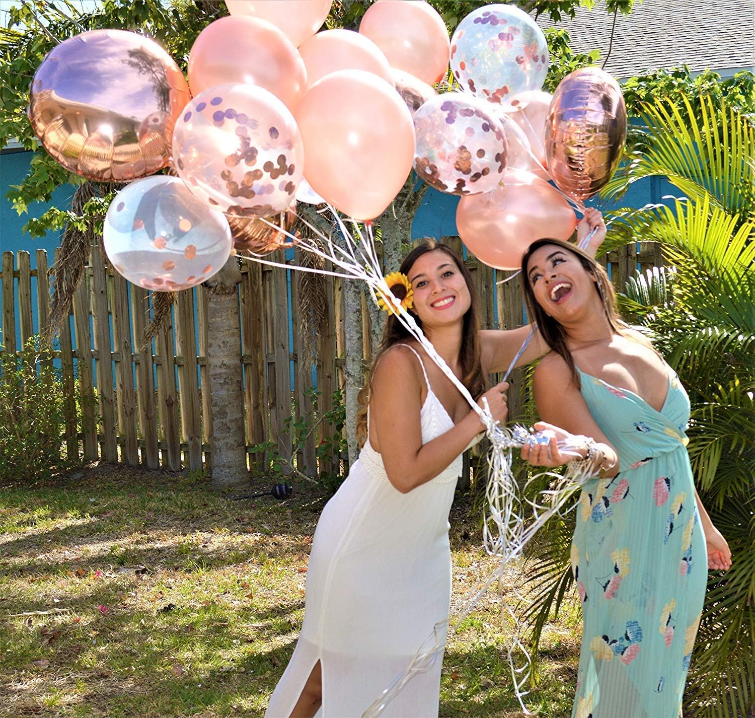 40 Pcs 12 Inch Confetti Latex Balloon Set with 3 Roll Ribbon for Birthday Wedding Party Decorations, Purple Brand: Axgo