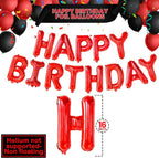 Red Happy Birthday Balloon Banner - 16 Inch | Red Mylar Foil Balloon For Happy Birthday Decorations | Birthday Sign Banner For Birthday Party Decorations