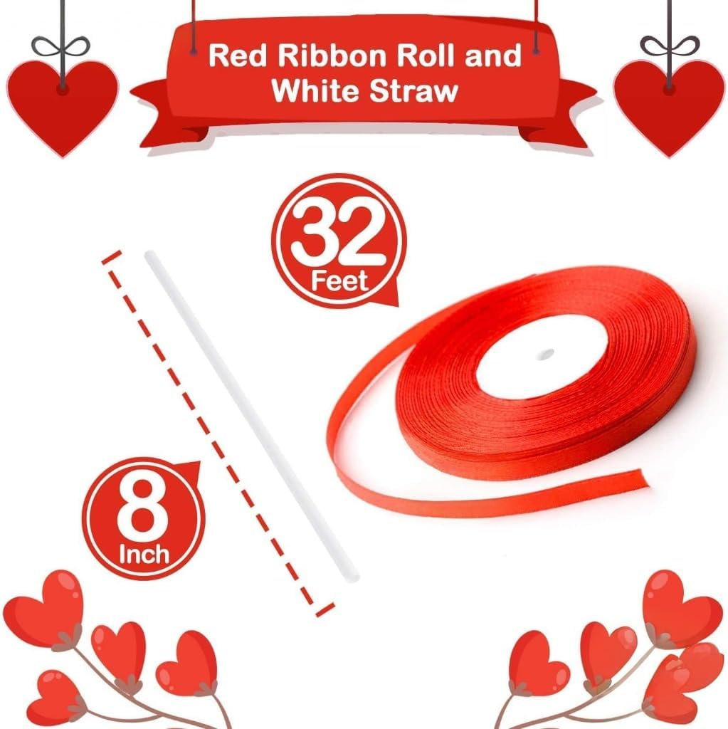 Red and White Balloons for Valentine's Decorations – Pack of 40 | Red Balloons for Romantic Decor | Valentine's Balloons, Red & White Balloons | Valentine's Decor for Him/Her