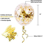 20 pcs Gold Confetti Balloons, 12'' Large Party Balloons Party Supplies for Party Decorations, Birthday, Baby Shower, Bridal Shower, Graduation, Wedding, Bachelorette Party