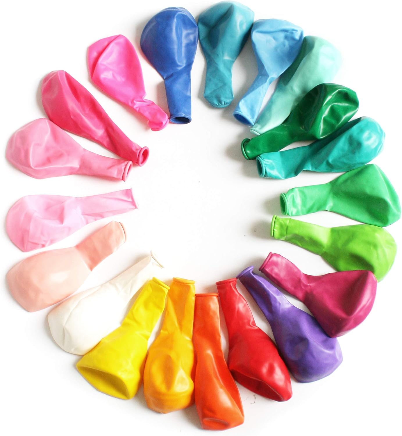 200 PCS 12-inch Assorted Color Latex Balloons 20 Different Rainbow Colors Large Big Round Thick Biodegradable Bulk Helium Gas or Air Inflated for Kids Birthday Party Decorations Supplies Favors