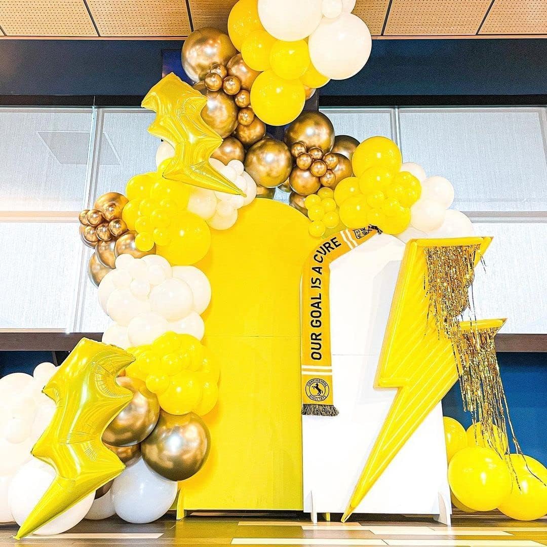 Yellow Balloons Latex Party Balloons - 100 Pack 12 inch Round Helium Yellow Balloons for Birthday Sunflower Party Decorations