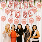 Big Rose Gold "Bride To Be" Balloons, 16 Inch – Bachelorette Party Decorations | Rose Gold Bride Balloons for Bridal Shower Decorations | Rose Gold "Bride To Be" Balloon for Wedding, Bachelorette Ball