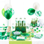 40Pcs 12 Inches St. Patrick'S Day Latex Balloons Confetti Balloons Set - Green & White Balloons Helium Balloons For Saint Patty'S Day Irish Party Decorations Supplies