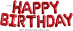 Red Happy Birthday Balloons，13Pcs Letters Balloons，2Pcs Giant Star Foil Balloons ，4Pcs Confetti ，11Pcs Latex Party Decorations And Supplies