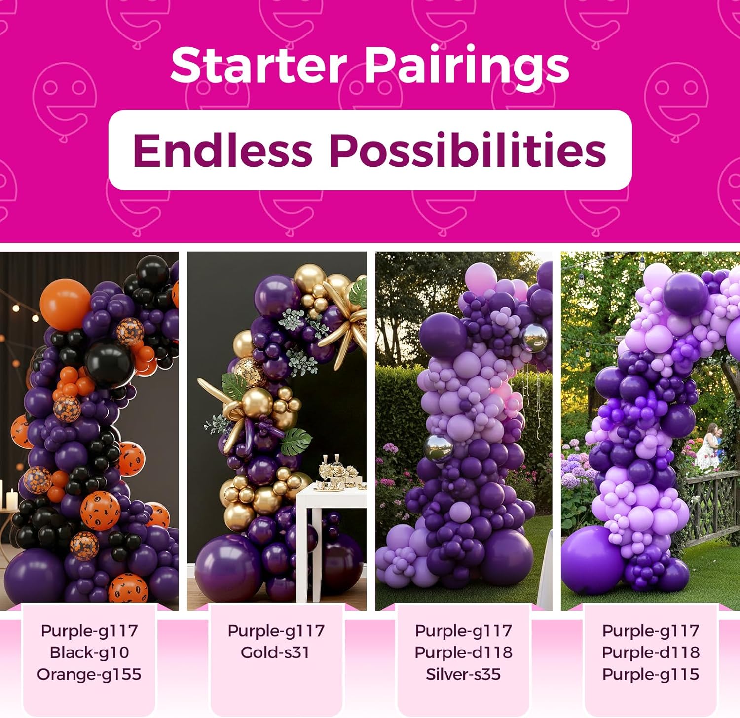 Dark Purple Latex Party Balloons - 100 Pack 12 inch Round Helium Purple Balloons for Wedding Graduation Halloween Birthday Party Backdrop Decorations